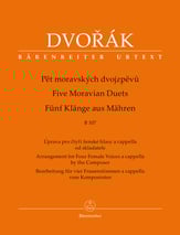 Five Moravian Duets B 107 SSAA Choral Score cover